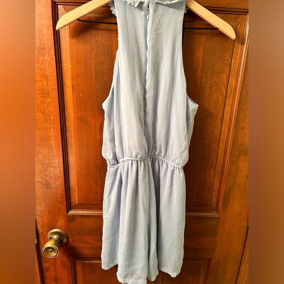 💜 DISNEY Beauty and the Beast Light blue Pretty sleeveless romper. Size S. - Picture 5 of 6